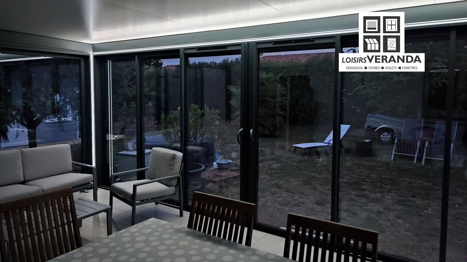 veranda aluminium eclairage vivonne