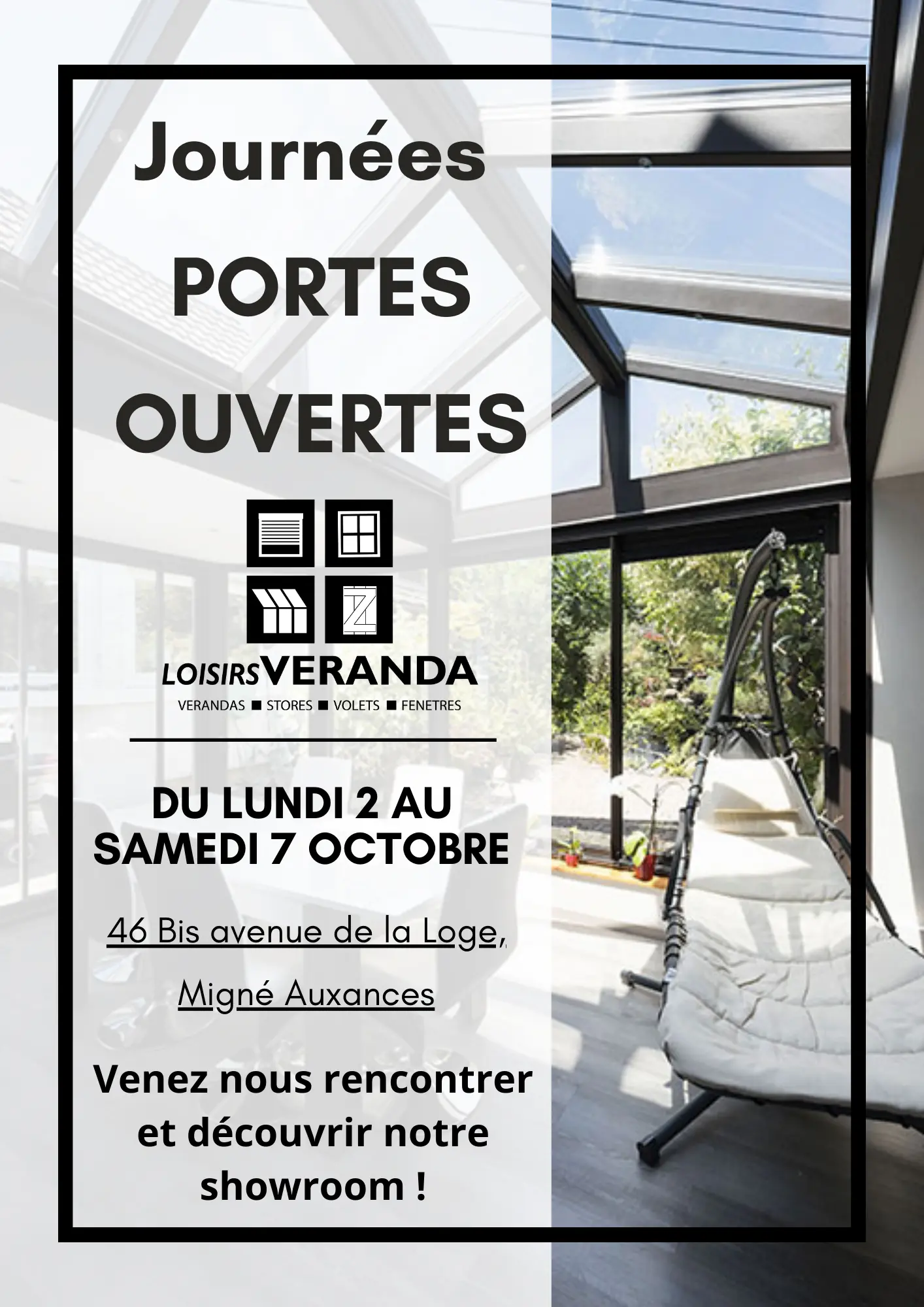 flyer journées portes ouvertes loisirs veranda