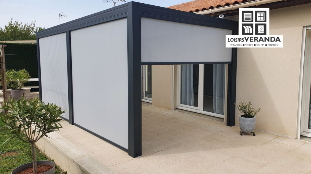 pergola aluminium store zip mazerolles