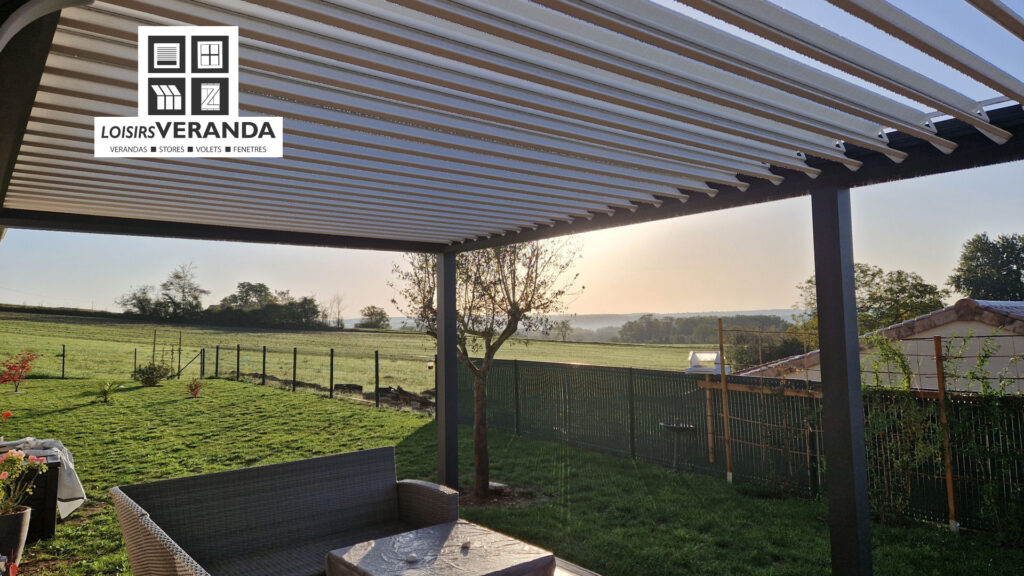 pergola lames orientables aluminium beaumont