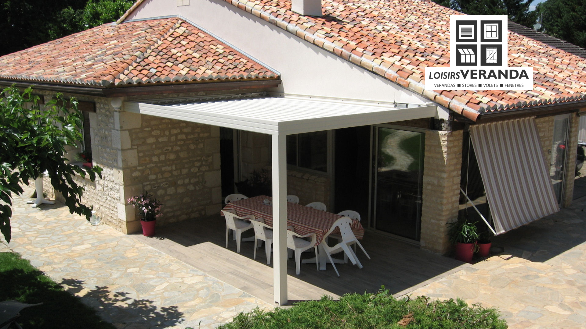 pergola lames orientables aluminium montamise